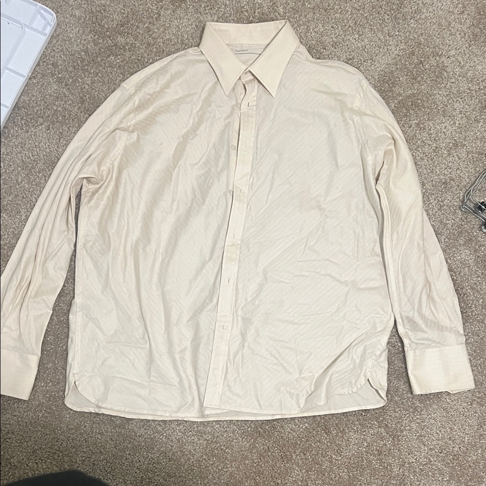 Perry Ellis Men's Deco White Dress Shirt